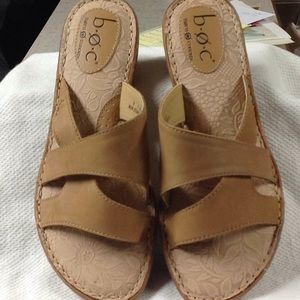 Worn once BOC (Born Concept) sandals. Light brown